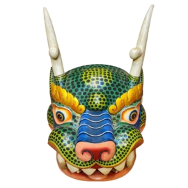 Máscara de Madera de Álamo de Yamantaka, Colgante de Pared
