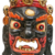 Máscara de Madera de Álamo Bhairav para Colgar en la Pared
