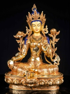 Green Tara Statue - Copper Symbolizing Compassion