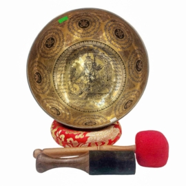 Cuenco Cantante Budista con Talla de Padmasambhava