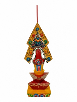 Handmade Wooden Tibetan Torma Sculpture