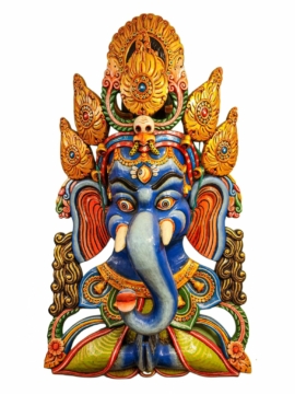 Colgante de Madera de Ganesh - Eliminador de Obstáculos
