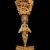 Dague rituelle en cuivre Phurba avec placage en or