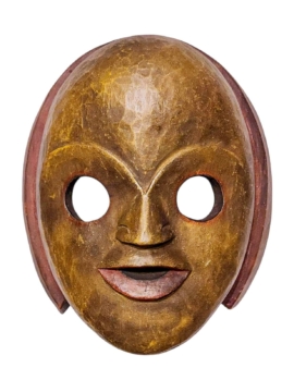 Máscara de Vajrayana hecha a mano en madera de álamo