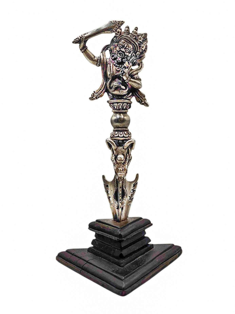 Tibetan Phurba Dagger in Copper and Silver