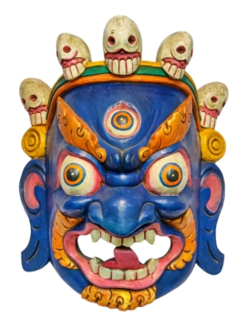 Máscara de Madera Bhairav - Mahakala