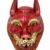 Snow Lion Wooden Mask Wall Hanging - Poplar Wood