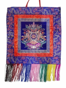 Tibetan Cochin Brocade Kalas Wall Hanging