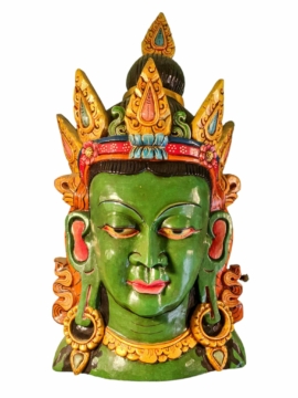 Cabeza de Tara Verde en Madera de Álamo
