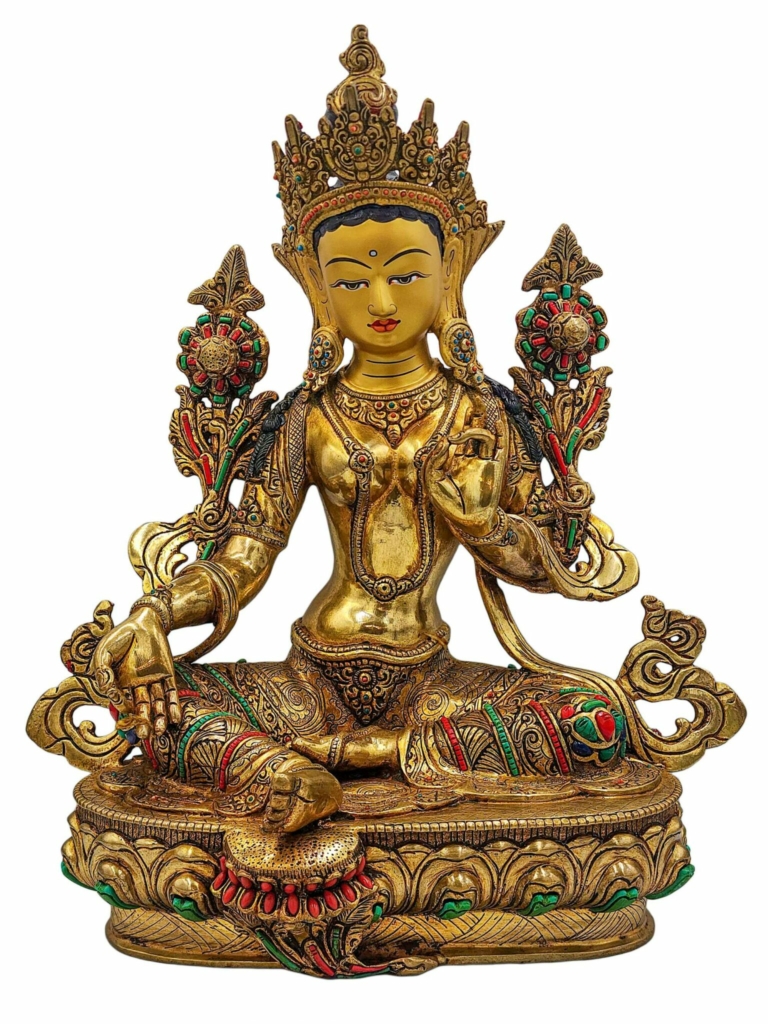Green Tara Copper Statue - Compassionate Protector