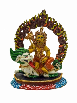 Jambhala Namtose Miniature Statue - Copper Deity of Wealth and Prosperity