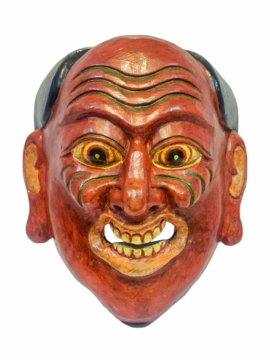 Máscara de Vajrayana de Madera Colgante en Álamo