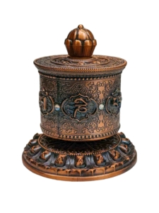 Brass Prayer Wheel for Buddhist Rituals