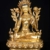 White Tara Copper Statue with Full Gold Plated Face - Goddess of Longevity and Healing