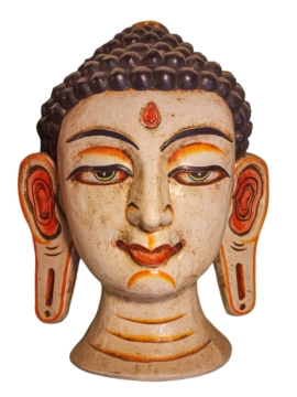 Máscara de Buda - Artesanía en Madera de Álamo