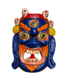 Máscara de Bhairav de Madera de Álamo