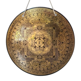 Gong de Viento Tibetano de Bronce Resonante para la Meditación y el Ritual