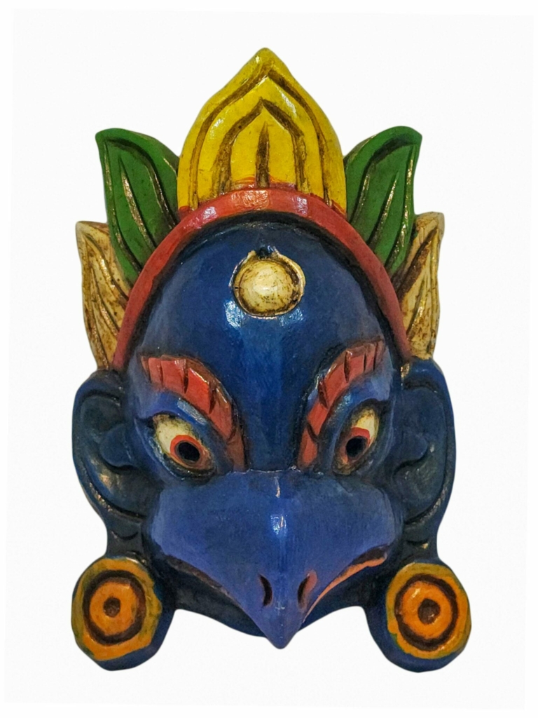Garuda Wooden Mask - Poplar Wood Guardian