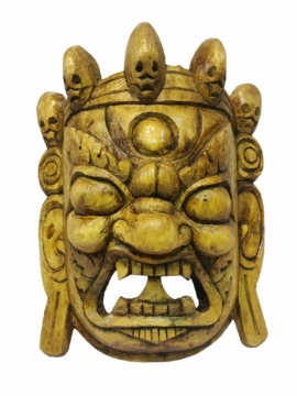 Máscara de Madera de Bhairab - Colgante de Pared del Protector Feroz