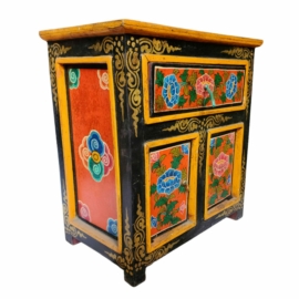 Gabinete de Madera Tibetano con Cajón y Puertas