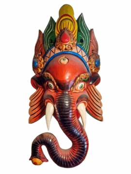 Máscara de Madera de Ganesh - Eliminador de Obstáculos