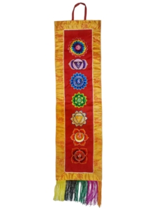 Cochin Brocade Wall Hanging with 7 Chakra Symbols