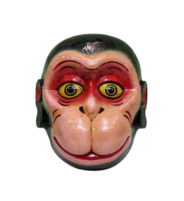 Hanuman Poplar Wood Mask Wall Hanging