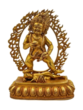 Vajrapani Miniature Copper Statue - Symbol of Power and Fearlessness