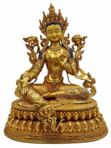 High-Quality Copper Statue of Green Tara - Embodiment of Compassion and Protection