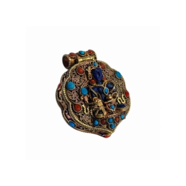 Silver Ghau Box with Medicine Buddha Design