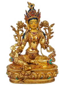 Green Tara Copper Statue - Compassionate Presence