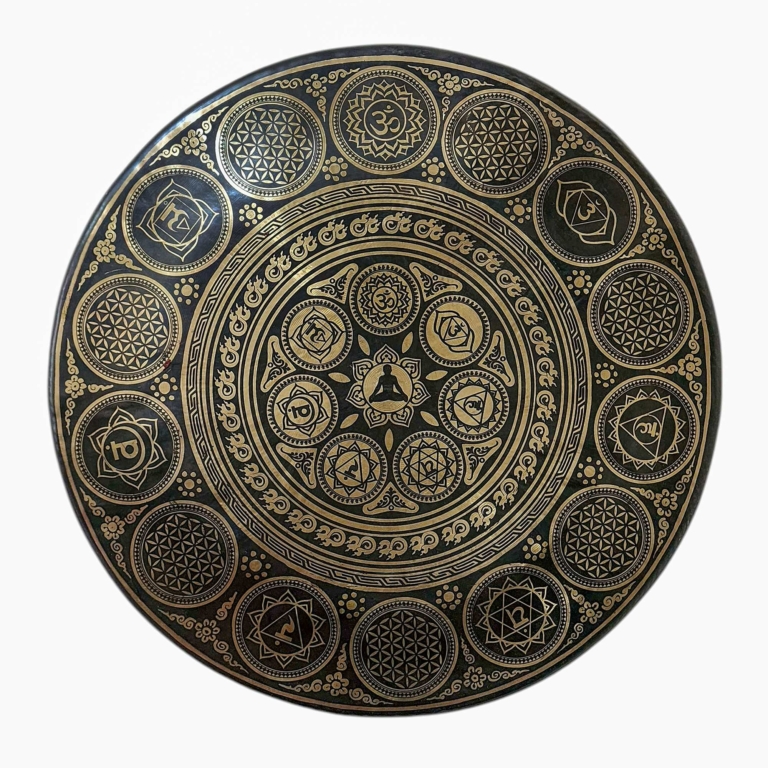 Divine Bronze Mandala Gong - Tibetan Instrument for Deep Meditation