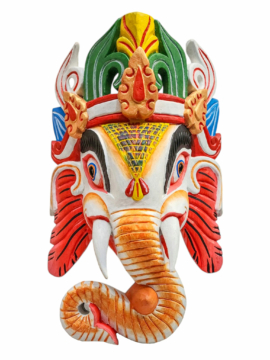 Máscara de Ganesh - Tallado en Madera de Álamo