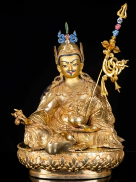 Padmasambhava Copper Statue - The Lotus-Born Master, 37 cm, Embodying Transcendent Wisdom