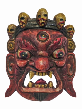 Máscara de Madera Bhairav de Mahakala