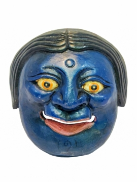 Colgante de pared de máscara de madera del Vajrayana