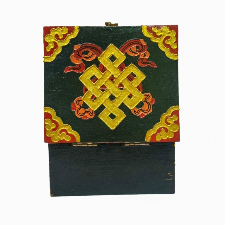 Tibetan Wooden Box for Sacred Offerings