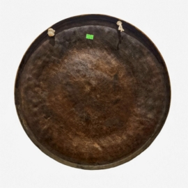 Gong de bronze avec gravure de mandala