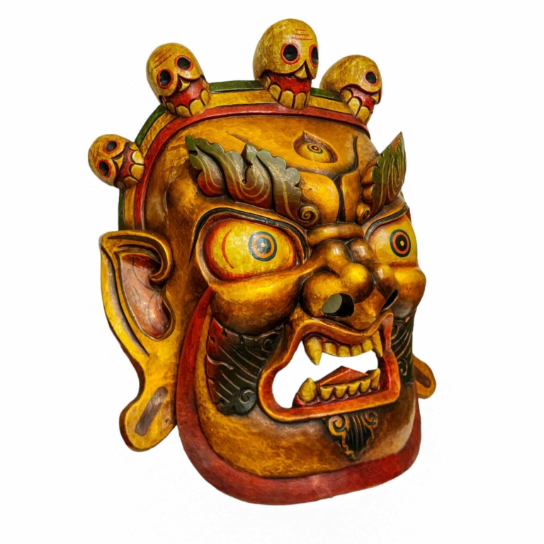 Mahakala Bhairav Mask in Poplar Wood