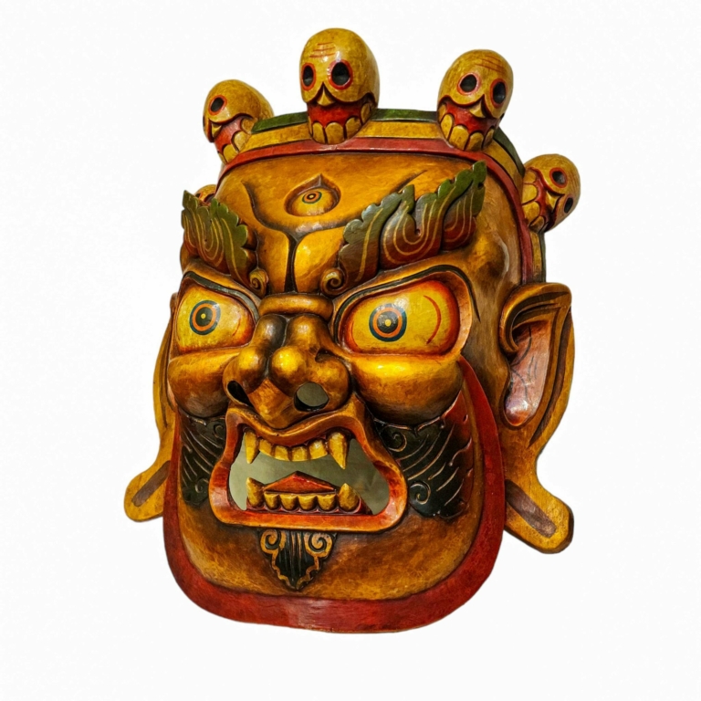 Mahakala Bhairav Mask in Poplar Wood