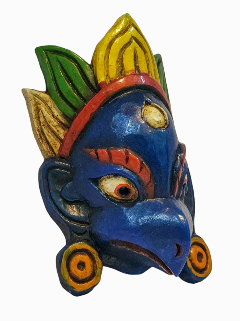 Garuda Wooden Mask - Poplar Wood Guardian