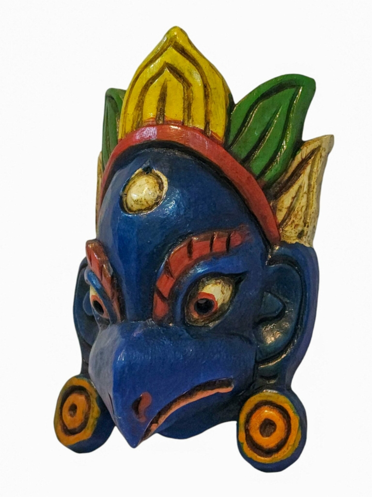 Garuda Wooden Mask - Poplar Wood Guardian