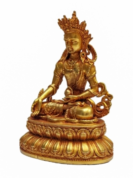 Statue miniature en cuivre de Ksitigarbha – Gardien des âmes et Protecteur