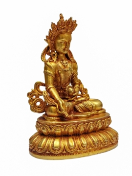 Statue miniature en cuivre de Ksitigarbha – Gardien des âmes et Protecteur