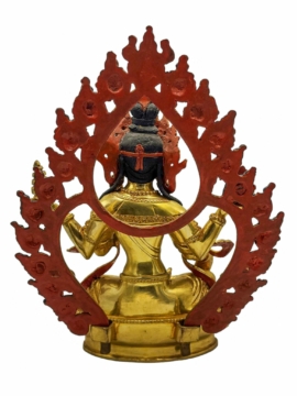 Statue en cuivre faite à la main – Déesse de la richesse, Lakshmi