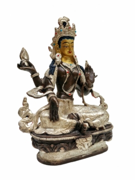 Statue en cuivre de Lakshmi – Déesse de la richesse et de la prospérité, faite à la main au Népal