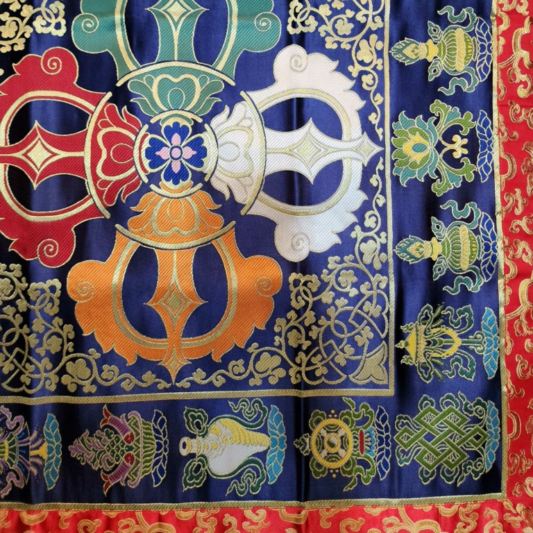Cochin Brocade Table Cloth with Double Dorje