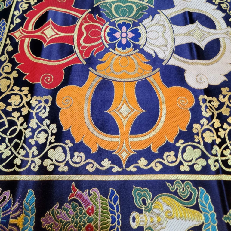 Cochin Brocade Table Cloth with Double Dorje