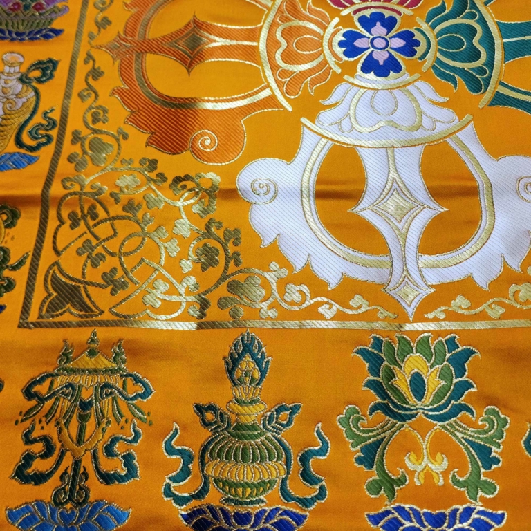 Cochin Brocade Table Cloth with Double Dorje Emblem