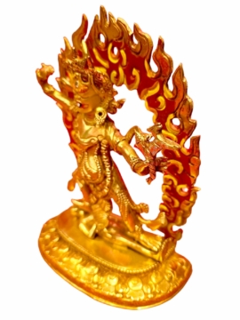 Ekajata Copper Statue &ndash; Full Gold Plated, Fierce Protector of Wisdom